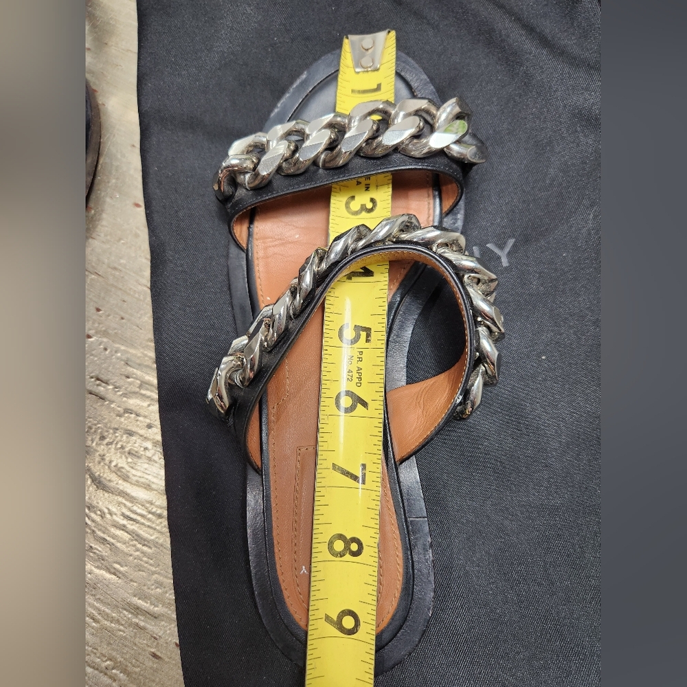 Givenchy Black and Silver Chain Sandals - Picture 11 of 11